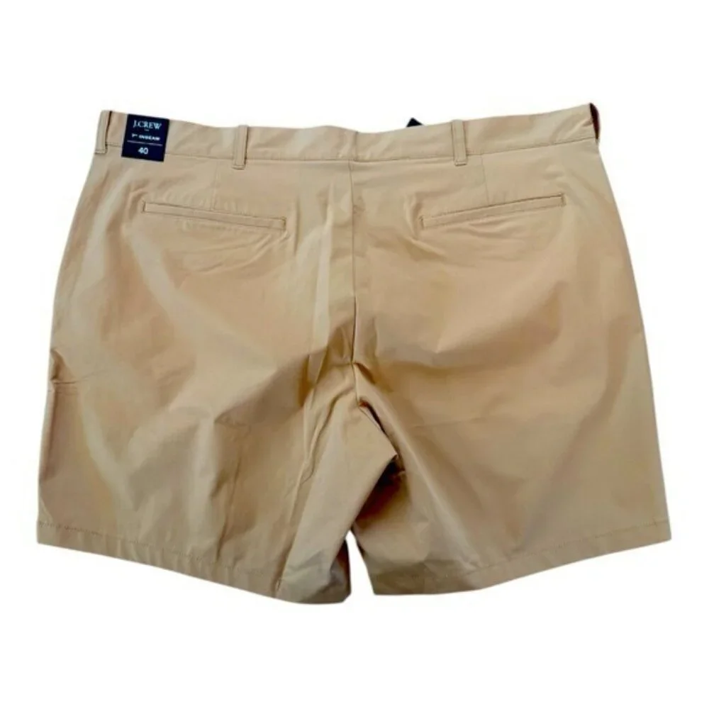 J. CREW Men's 7” Tech Shorts Dark Khaki Shorts Size 40 NEW - Picture 6 of 6